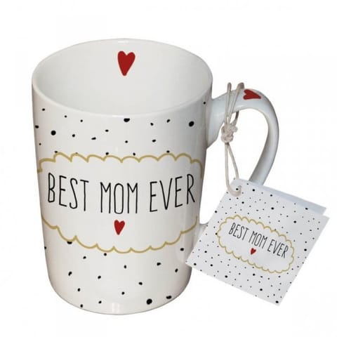 ⁨Best Mom Ever Kubek Porcelanowy 250 ml⁩ w sklepie Wasserman.eu