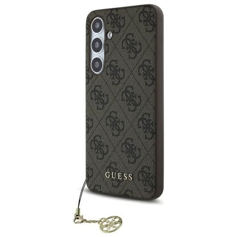 ⁨Guess GUHCS24FEGF4GBR S24 FE S721         brazowy/brown hardcase 4G Charms Collection⁩ w sklepie Wasserman.eu