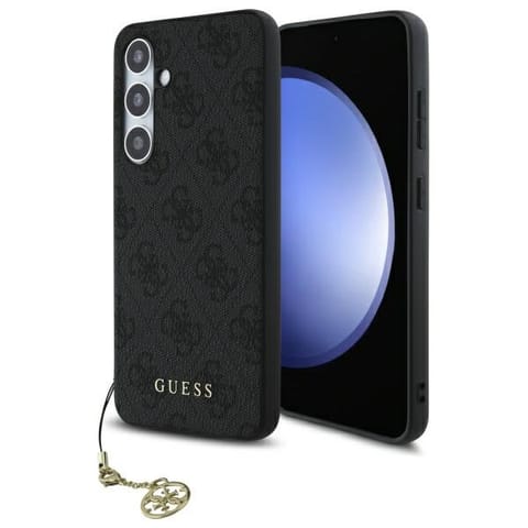 ⁨Guess GUHCS24FEGF4GGR S24 FE S721         szary/grey hardcase 4G Charms Collection⁩ w sklepie Wasserman.eu