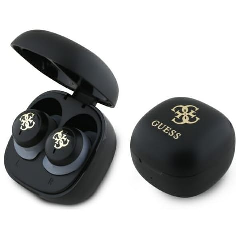 Guess słuchawki Bluetooth GUTWSJ144ESK TWS + stacja dokująca czarny/black Iridescent 4G Printed Logo w sklepie Wasserman.eu