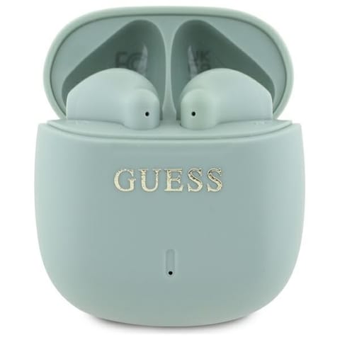 ⁨Guess słuchawki Bluetooth GUTWSJ14ESGN    TWS + stacja dokująca zielony/green Printed Classic Logo⁩ w sklepie Wasserman.eu