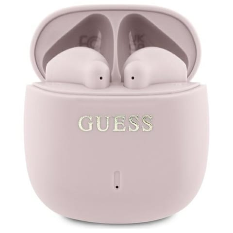 ⁨Guess słuchawki Bluetooth GUTWSJ14ESGP    TWS + stacja dokująca różowy/pink Printed Classic Logo⁩ w sklepie Wasserman.eu