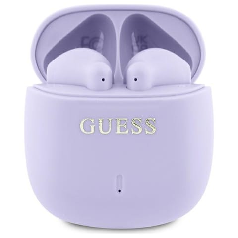 Guess słuchawki Bluetooth GUTWSJ14ESGU TWS + stacja dokująca fioletowy/purple Printed Classic Logo w sklepie Wasserman.eu