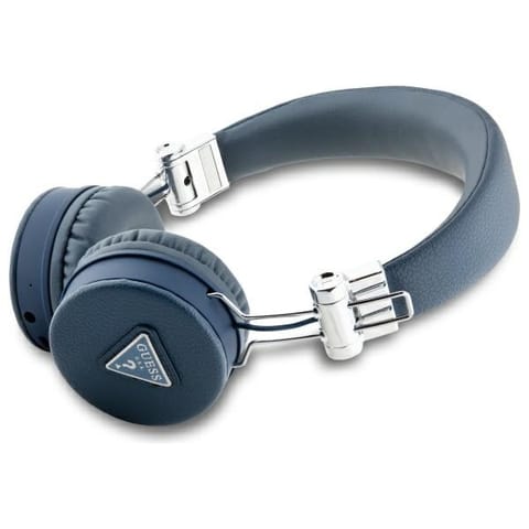 Guess słuchawki nauszne Bluetooth ENC GUBH70PGTSPSB niebieski/blue Grained Classic Round Shape w sklepie Wasserman.eu