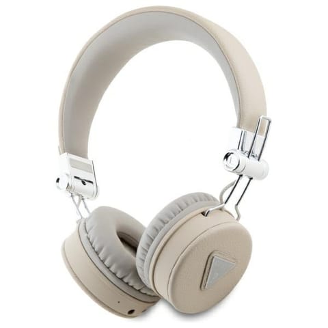 Guess słuchawki nauszne Bluetooth ENC GUBH70PGTSPSE beżowy/beige Grained Classic Round Shape w sklepie Wasserman.eu