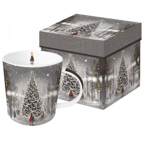 ⁨Choinka Kubek Porcelanowy w Ozdobnym Pudełku 350 ml⁩ w sklepie Wasserman.eu