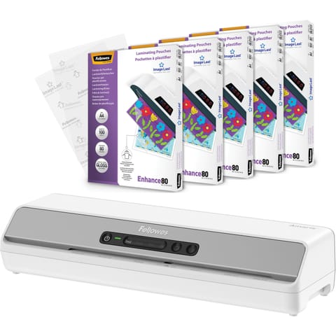 ⁨Laminator AMARIS A3 8058201 + 5 opakowań folii do laminacji ImageLast A4 5306114 FELLOWES⁩ w sklepie Wasserman.eu