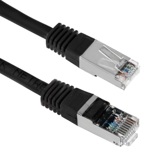 ⁨NETRACK CAT5e FTP 3 m Black 3 Patchcord⁩ at Wasserman.eu