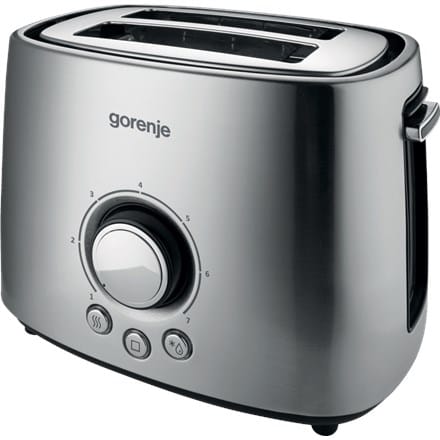 ⁨Gorenje Toaster T1000E Power 1000 W Number of slots 2 Housing material  Metal Stainless Steel⁩ at Wasserman.eu