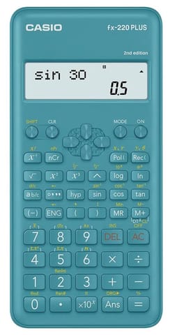 ⁨CASIO CALCULATOR SCIENTIFIC FX-220PLUS-2 BLUE, 12 DIGIT DISPLAY⁩ at Wasserman.eu