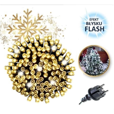 Światełka lampki 1000 LED Ciepły Biały, Flash Biały LAMP27CB w sklepie Wasserman.eu