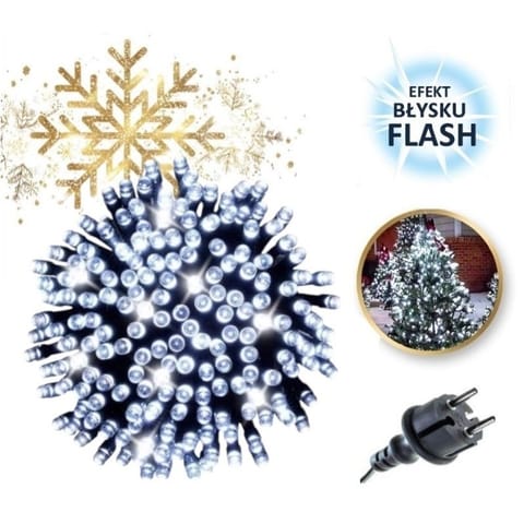 ⁨Światełka lampki 1000 LED Zimny Biały, Flash Biały LAMP27B⁩ w sklepie Wasserman.eu