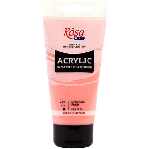 ⁨Farba akrylowa Rosa Studio 75ml PEACH 435⁩ w sklepie Wasserman.eu