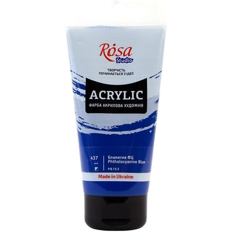 ⁨Farba akrylowa Rosa Studio 75ml PHTHALOCYANINE BLUE 437⁩ w sklepie Wasserman.eu