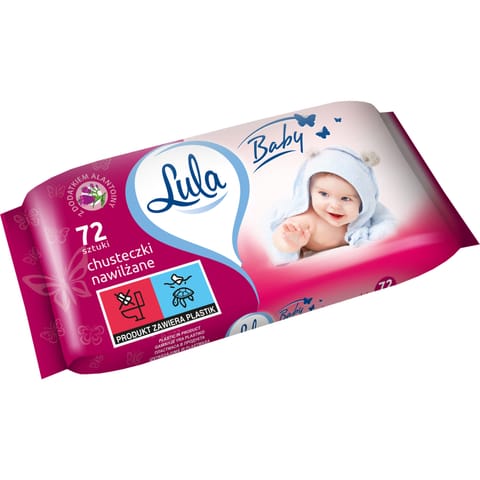 LULA Wet wipes with ALLANTOIN 1op.-72pcs. at Wasserman.eu