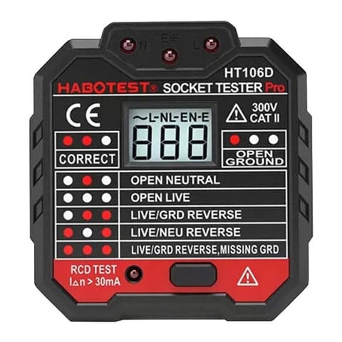 ⁨Socket tester with digital display Habotest HT106D⁩ at Wasserman.eu