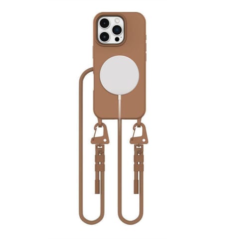 ⁨Etui IPHONE 16 PRO Tech-Protect Magnecklace MagSafe Chocolate Brown⁩ w sklepie Wasserman.eu