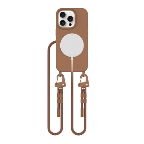 ⁨Etui IPHONE 15 PRO Tech-Protect Magnecklace MagSafe Chocolate Brown⁩ w sklepie Wasserman.eu