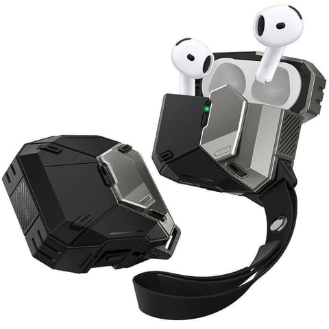 ⁨Etui APPLE AIRPODS 4 Supcase Matrix czarne⁩ w sklepie Wasserman.eu