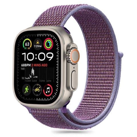 ⁨Pasek do APPLE WATCH 6 / 7 / 8 / 9 / 10 / SE / ULTRA 1 / 2 (44 / 45 / 46 / 49 MM) Tech-Protect Nylon liliowe⁩ w sklepie Wasserman.eu