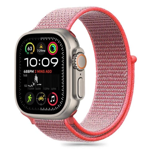 ⁨Pasek do APPLE WATCH 6 / 7 / 8 / 9 / 10 / SE (40 / 41 / 42 MM) Tech-Protect Nylon Hot Pink⁩ w sklepie Wasserman.eu