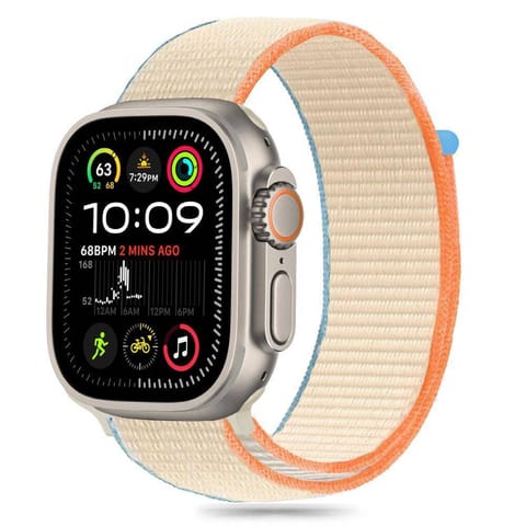 ⁨Pasek do APPLE WATCH 6 / 7 / 8 / 9 / 10 / SE / ULTRA 1 / 2 (44 / 45 / 46 / 49 MM) Tech-Protect Nylon Cream⁩ w sklepie Wasserman.eu