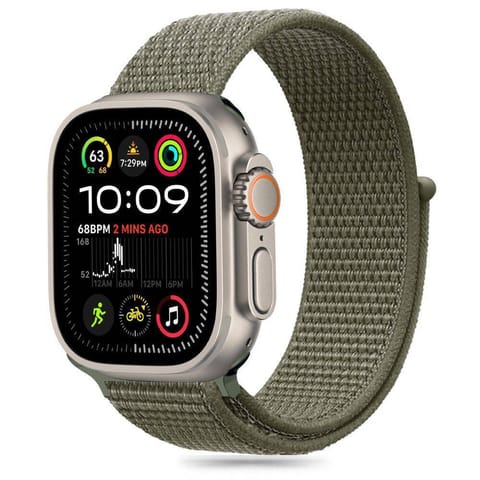 ⁨Pasek do APPLE WATCH 6 / 7 / 8 / 9 / 10 / SE / ULTRA 1 / 2 (44 / 45 / 46 / 49 MM) Tech-Protect Nylon Cargo Khaki⁩ w sklepie Wasserman.eu