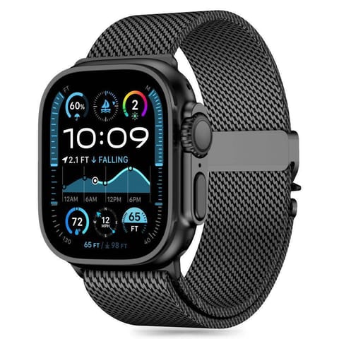 ⁨Etui APPLE WATCH 6 / 7 / 8 / 9 / 10 / SE / ULTRA 1 / 2 (44 / 45 / 46 / 49 MM) Tech-Protect Milano czarne⁩ w sklepie Wasserman.eu