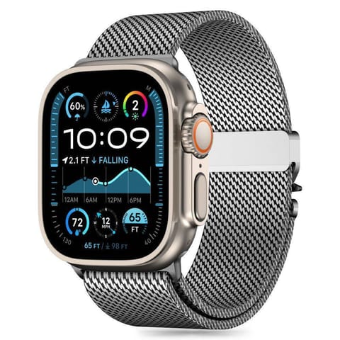 ⁨Etui APPLE WATCH 6 / 7 / 8 / 9 / 10 / SE / ULTRA 1 / 2 (44 / 45 / 46 / 49 MM) Tech-Protect Milano srebrne⁩ w sklepie Wasserman.eu