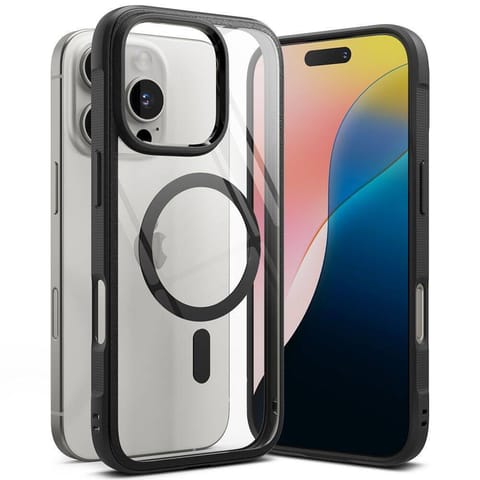 ⁨Etui IPHONE 16 PRO Ringke Fusion Bold Magnetic Magsafe czarne⁩ w sklepie Wasserman.eu