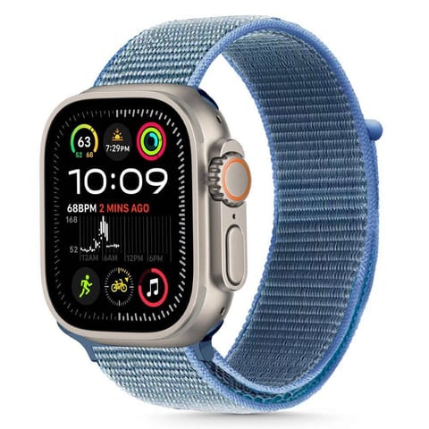 ⁨Pasek do APPLE WATCH 6 / 7 / 8 / 9 / 10 / SE / ULTRA 1 / 2 (44 / 45 / 46 / 49 MM) Tech-Protect Nylon Baby Blue⁩ w sklepie Wasserman.eu