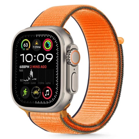 ⁨Pasek do APPLE WATCH 6 / 7 / 8 / 9 / 10 / SE / ULTRA 1 / 2 (44 / 45 / 46 / 49 MM) Tech-Protect Nylon Kumquat⁩ w sklepie Wasserman.eu