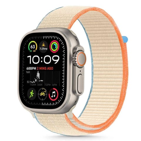 ⁨Pasek do APPLE WATCH 6 / 7 / 8 / 9 / 10 / SE (40 / 41 / 42 MM) Tech-Protect Nylon Cream⁩ w sklepie Wasserman.eu