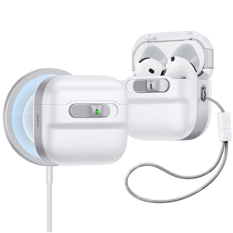 ⁨Etui APPLE AIRPODS 4 ESR Pulse Halolock Magsafe białe⁩ w sklepie Wasserman.eu