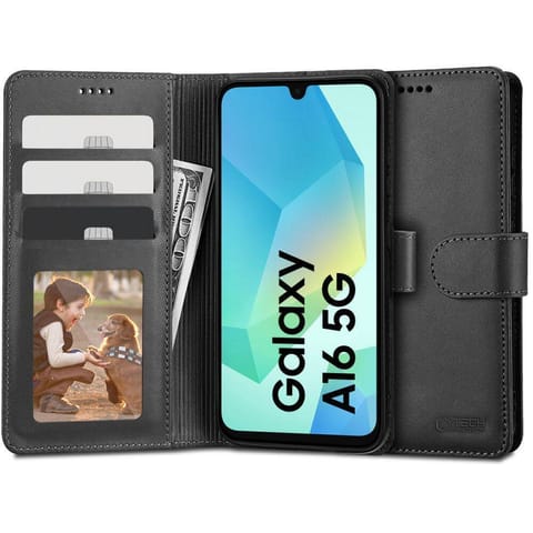 ⁨Etui SAMSUNG GALAXY A16 Tech-Protect Wallet czarne⁩ w sklepie Wasserman.eu