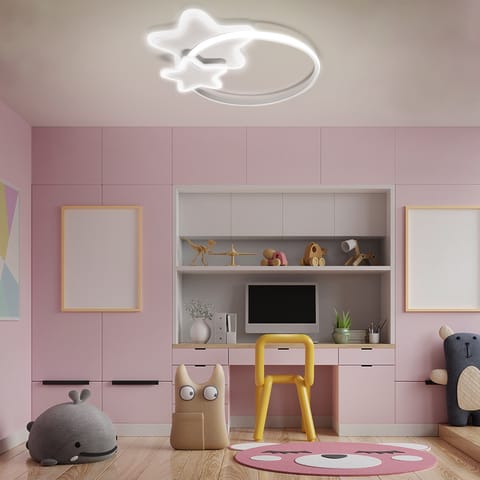 LAMPA DZIECIĘCA LED SUFIT BIAŁE GWIAZDKI 60W + PILOT DL-I05 w sklepie Wasserman.eu