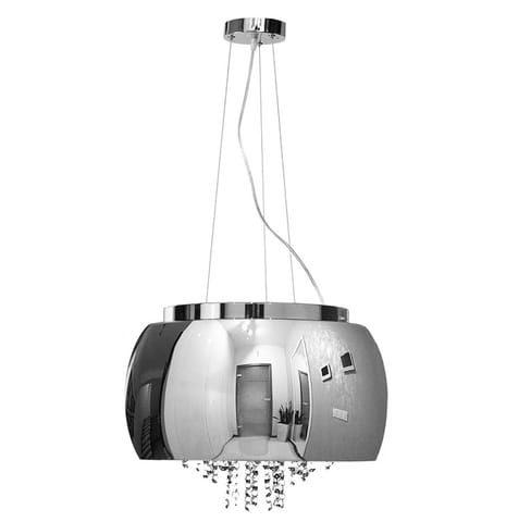 Lampa Szklana Stalowy drobne korale 40cm w sklepie Wasserman.eu