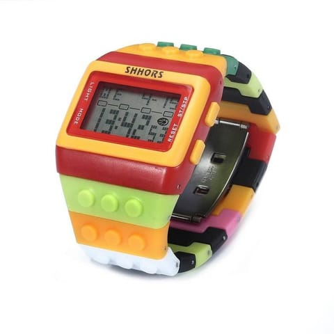 ⁨Zegarek klockowy czerwono-żółty⁩ w sklepie Wasserman.eu