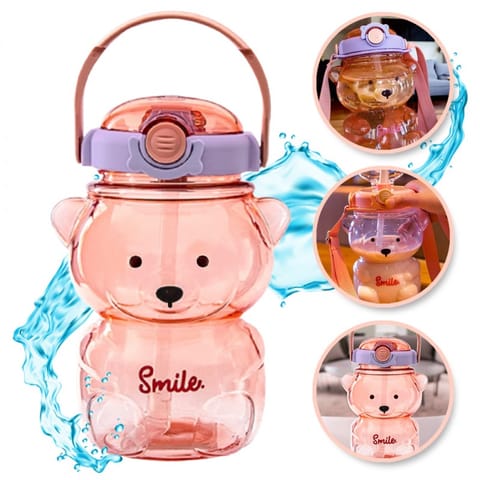 ⁨Butelka na wodę z uchwytem SWEET BEAR VIOLET 1000 ML BD26⁩ w sklepie Wasserman.eu