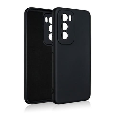 ⁨Beline Etui Silicone Oppo Reno 12 5Gczarny/black⁩ w sklepie Wasserman.eu