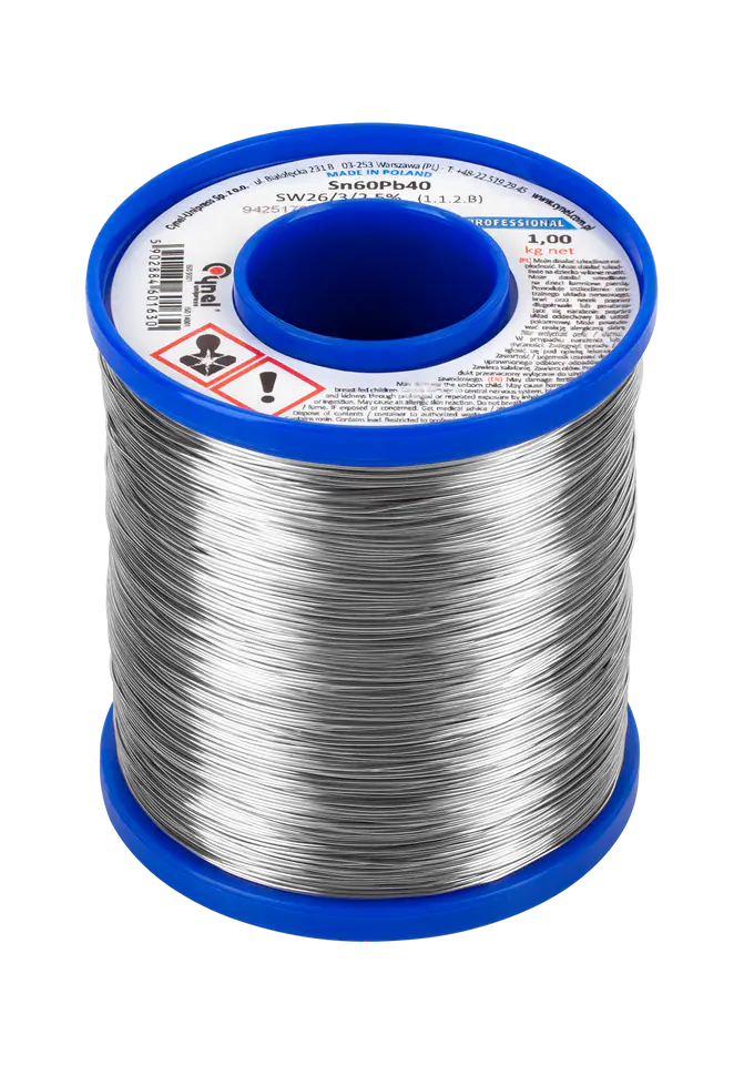 ⁨Tin 0.50mm/1kg Sn60Pb40 CYNEL⁩ at Wasserman.eu