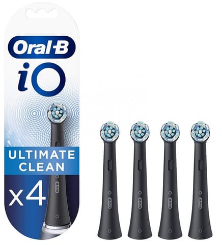 ⁨Oral-B | Toothbrush replacement | iO Ultimate Clean | Heads | For adults | Number of brush heads included 4 | Number of teeth brushing modes Does not apply | Black⁩ at Wasserman.eu