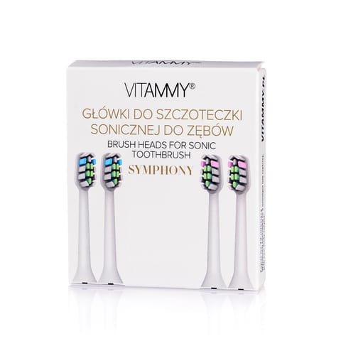 ⁨VITAMMY Symphony 4 szt. / white Końcówki do szczoteczki VITAMMY Symphony 4 szt. / white⁩ w sklepie Wasserman.eu