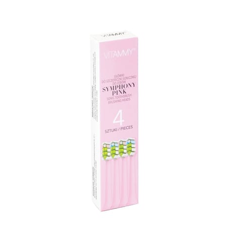⁨VITAMMY SYMPHONY PINKI Końcówki do szczoteczki sonicznej do zębów, 4 szt.⁩ w sklepie Wasserman.eu