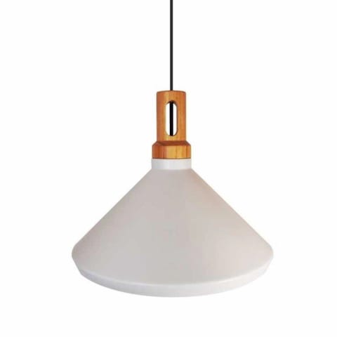 ⁨Pendant lamp NORDIC WOODY white-wooden 35 cm (Color: white)⁩ at Wasserman.eu