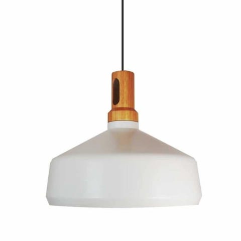 ⁨Pendant lamp NORDIC WOODY white-wooden 35 cm (Color: white)⁩ at Wasserman.eu