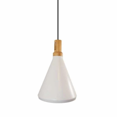 ⁨Pendant lamp NORDIC WOODY white-wooden 25 cm (Color: white)⁩ at Wasserman.eu