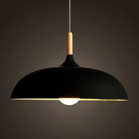 ⁨Pendant lamp SAUCER black 45 cm (Color: Black)⁩ at Wasserman.eu