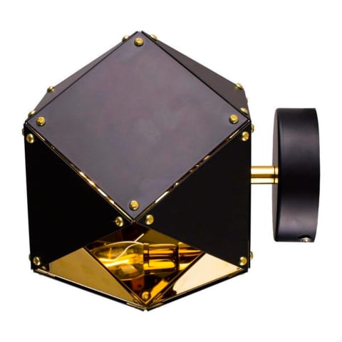 ⁨Wall lamp NEW GEOMETRY-1 black-gold 15,5 cm (Matte black)⁩ at Wasserman.eu