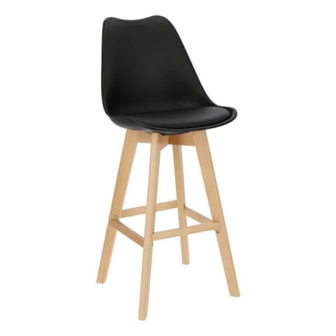 ⁨Norden bar stool wood high PP black (Black Color)⁩ at Wasserman.eu